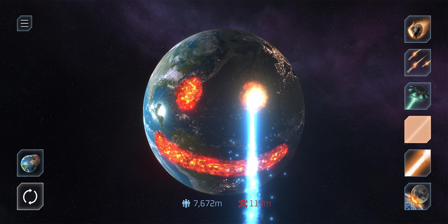 安卓手机游戏《星球毁灭模拟器v2.6.0》[完整版]终极宇宙毁灭模拟器使用基于物理的终极沙盒模拟游戏-
